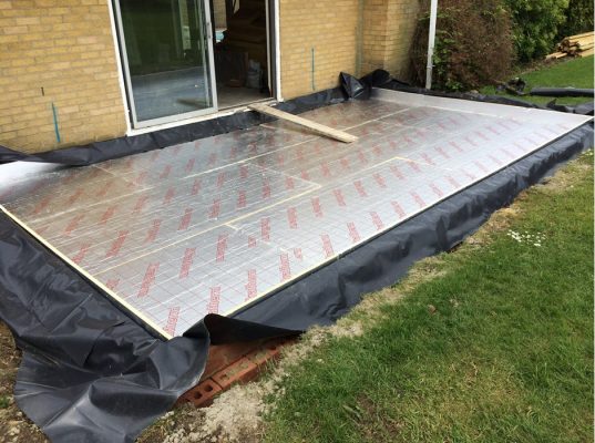 Building work begins on garage conversion and extension in Great Ashfield Suffolk by Buildright Suffolk