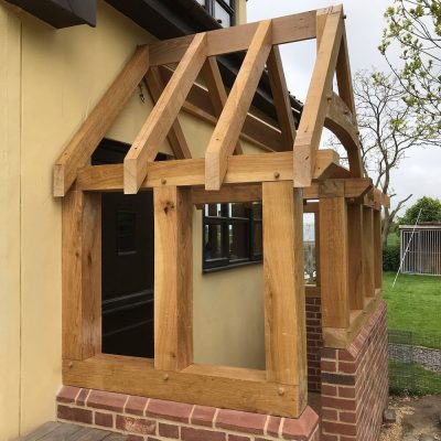bespoke oak porch - custom carpentry, Build Right Suffolk