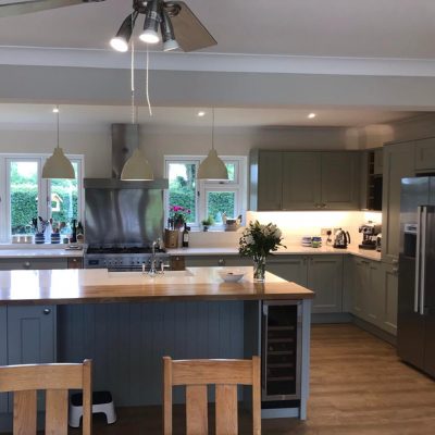 Kitchen refit in Bury St Edmunds with carpnentry, plumbing, electrics, tiling by Buildright Suffolk