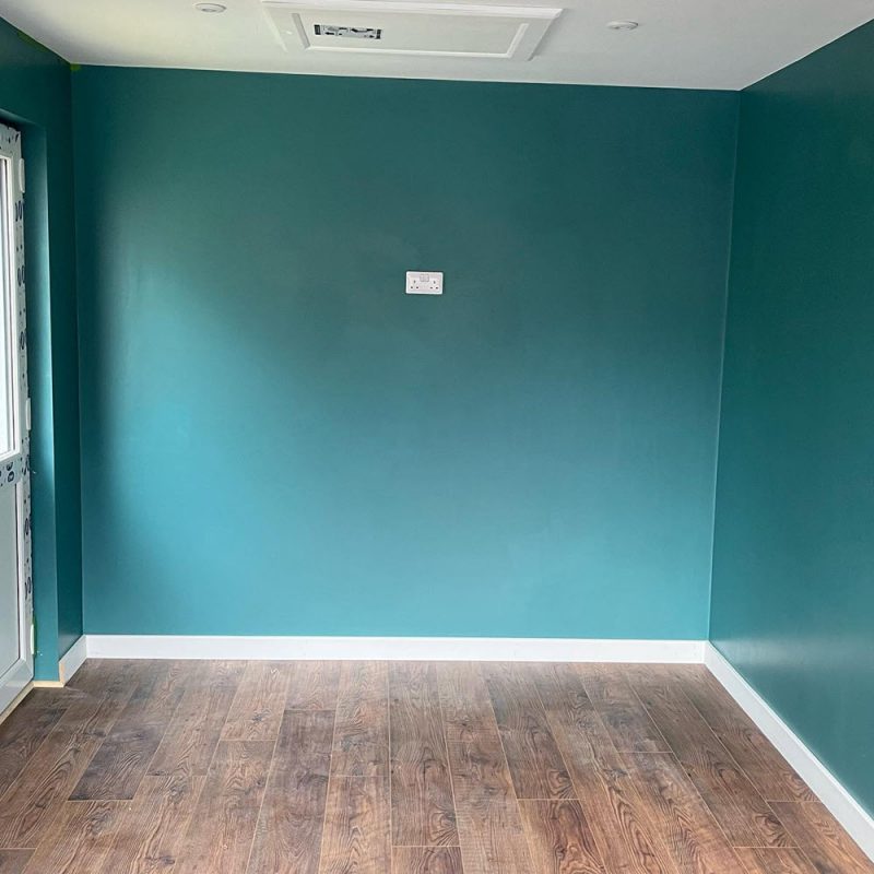 An open space for new home office in garage conversion to office in Suffolk by Buildright Suffolk