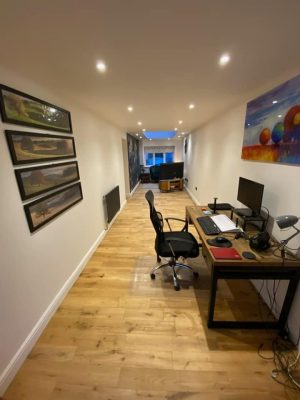 Garage conversion to home office and snug in Stowmarket by Buildright Suffolk