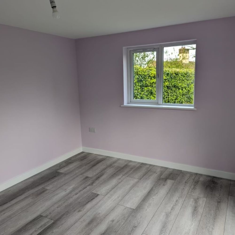 Studio interior created from garage conversion in Ipswich