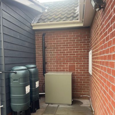 Outside connection of garage conversion to existing house Bardwell Suffolk by Buildright Suffolk