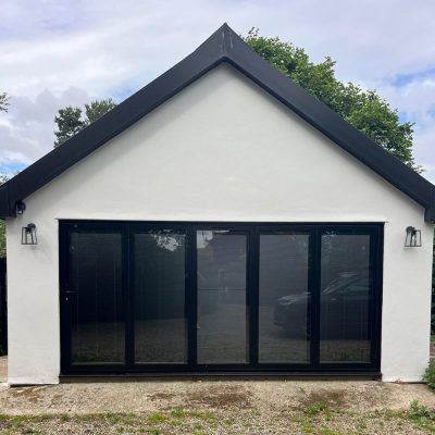 Double garage conversion into games room in Glenham by Buildright Suffolk