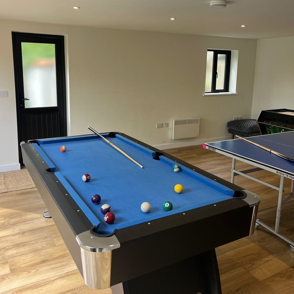 Double garage converted to games room in Glenham by Buildright Suffolk