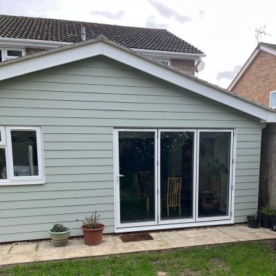 Large kitchen extension and open plan dining space in Elmswell by Buildright Suffolk